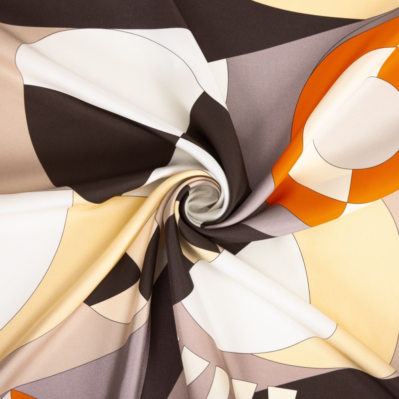 Geometrica Desen İpek Twill Eşarp görsel 2